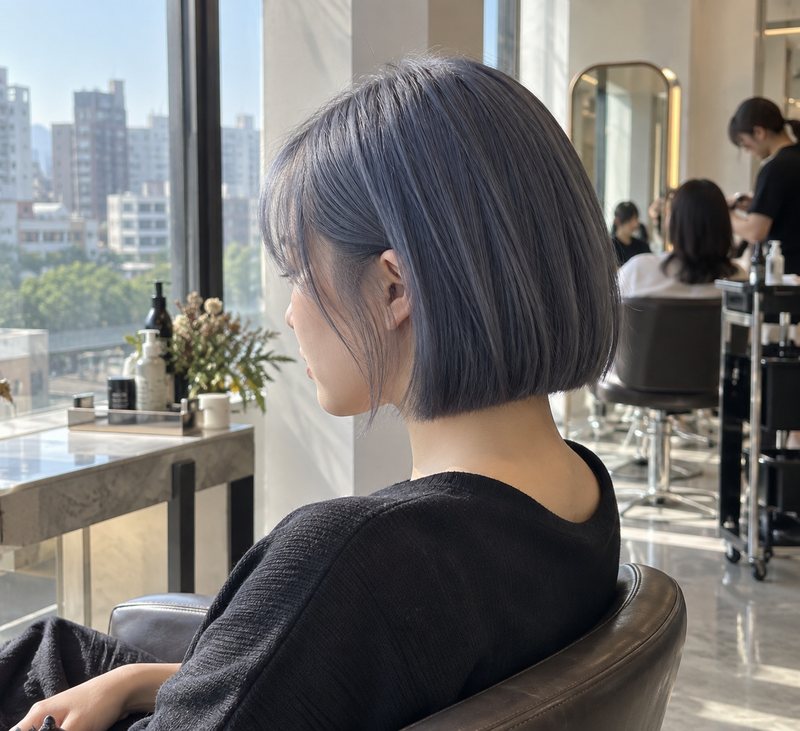 示範圖：及頸短鮑伯，藍灰色